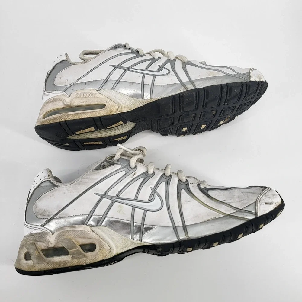 NIKE AIR MAX TORCH SL Sneakers Shoes 317004-111 Womens‎ 9 White & Silver Running